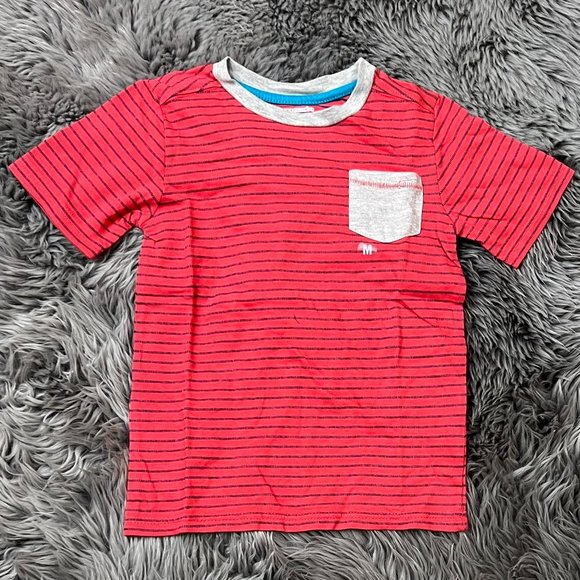 Toughskins | Boy's T-Shirt | Red & Blue Stripes | Size M (5/6) - Picture 1 of 2